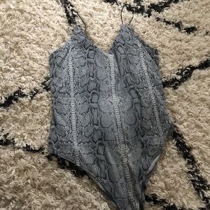 Snakeskin body suit